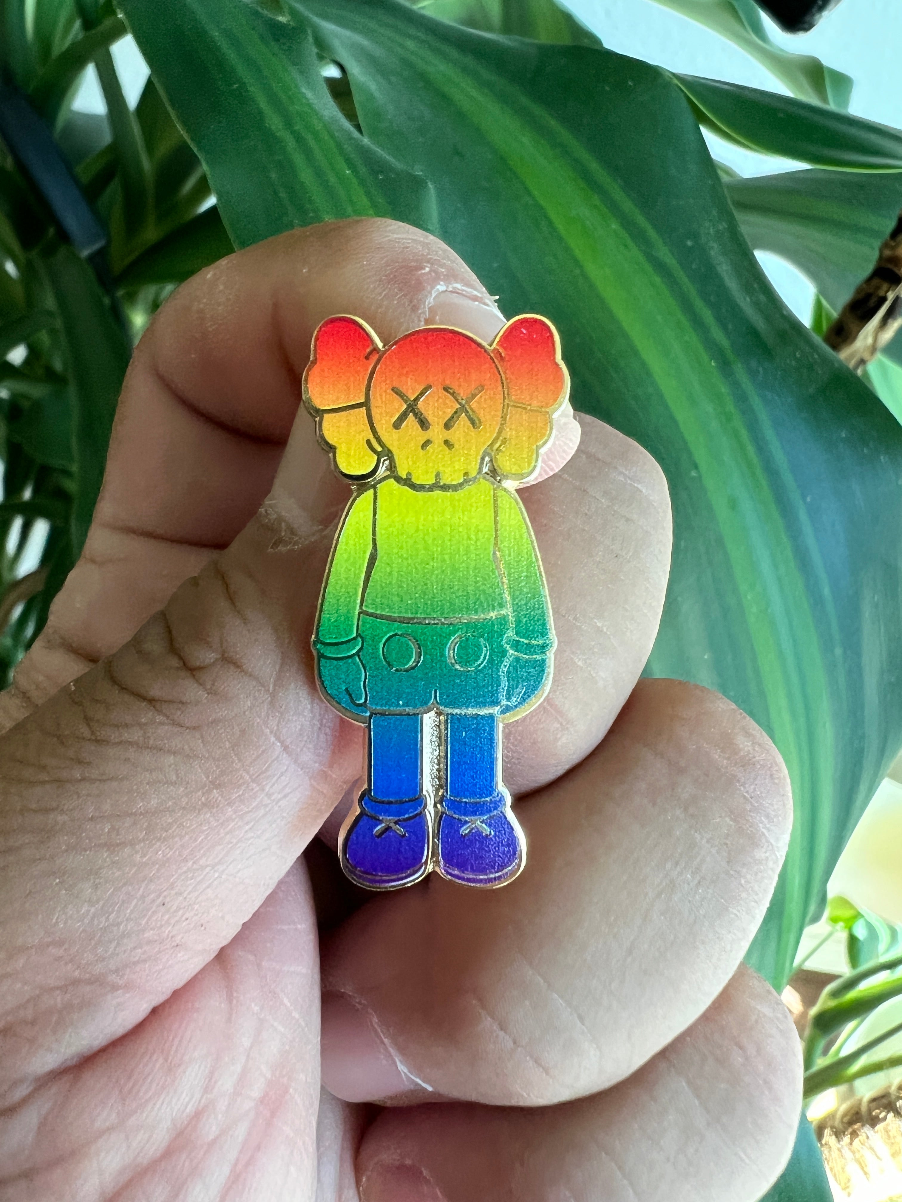 HypeBeast KAWS Independence Day Enamel Pin - Home