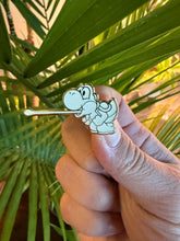 Load image into Gallery viewer, Yoshi White Hard Enamel Pin (Glow in the Dark)