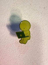 Load image into Gallery viewer, Smiski Work-A-Holic Hard Enamel Pin (Glow in the Dark)