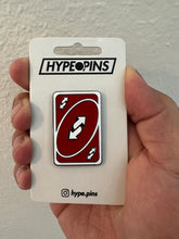 Load image into Gallery viewer, Reverse Uno Red Enamel Pin
