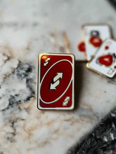 Load image into Gallery viewer, Reverse Uno Red Enamel Pin