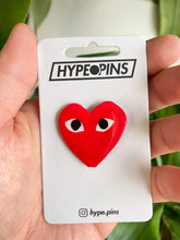 Load image into Gallery viewer, CDG Heart Soft Enamel Pin