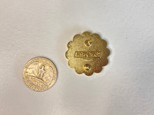 Load image into Gallery viewer, Happy Flower Black and Gold Hard Enamel Pin