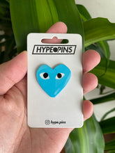 Load image into Gallery viewer, CDG Heart BLUE Soft Enamel Pin