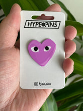 Load image into Gallery viewer, CDG Heart PURPLE Soft Enamel Pin