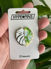 Load image into Gallery viewer, Monstera Variegated (Gold) Hard Enamel Pin
