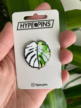 Load image into Gallery viewer, Monstera Variegated (Silver) Hard Enamel Pin
