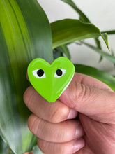 Load image into Gallery viewer, CDG Heart GREEN Soft Enamel Pin