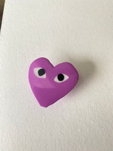Load image into Gallery viewer, CDG Heart PURPLE Soft Enamel Pin