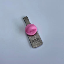 Load image into Gallery viewer, Pink Champagne Pin (Glitter)