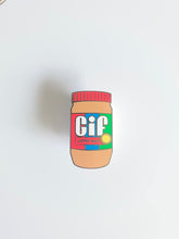 Load image into Gallery viewer, GIF Peanut Butter Jar Hard Enamel Pin
