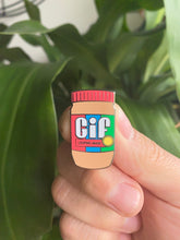 Load image into Gallery viewer, GIF Peanut Butter Jar Hard Enamel Pin