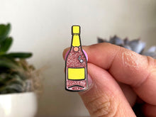 Load image into Gallery viewer, Pink Champagne Pin (Glitter)