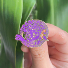 Load image into Gallery viewer, Versachase Skeleton Purple Hard Enamel Pin