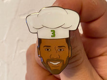 Load image into Gallery viewer, Russell Wilson "let Russ cook" Seahawks Hard Enamel Pin