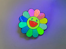 Load image into Gallery viewer, Happy Flower Rainbow Hard Enamel Pin *Glow In the Dark