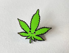 Load image into Gallery viewer, Cute Weed Leaf Hard Enamel Pin