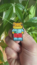 Load and play video in Gallery viewer, Sapo Concho Puerto Rico Crested Toad Hard Enamel Pin
