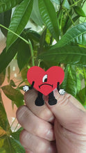 Load and play video in Gallery viewer, Bad Bunny Heart Hard Enamel Pin
