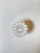 Load image into Gallery viewer, Happy Flower ALL WHITE Hard Enamel Pin
