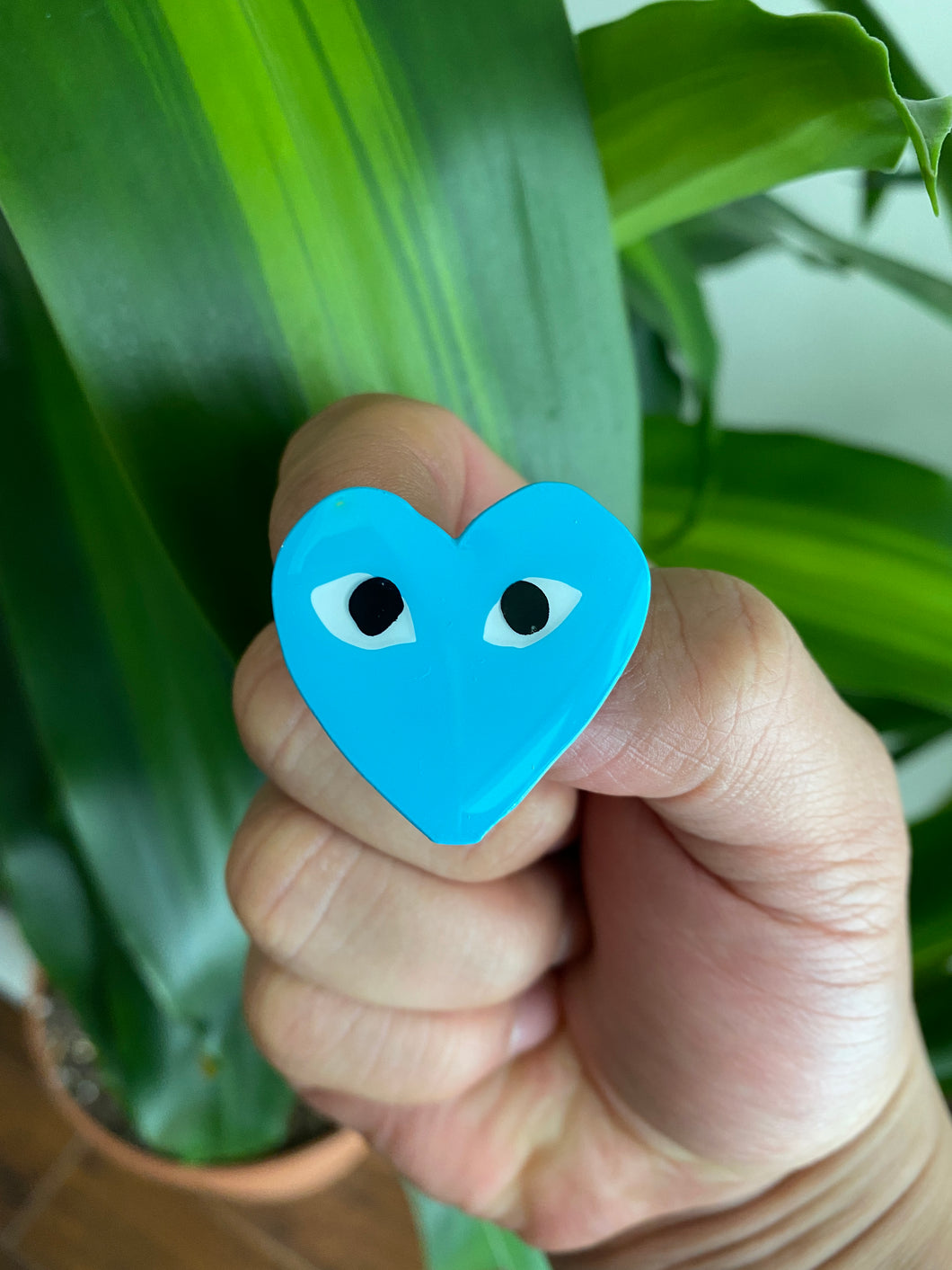 CDG Heart BLUE Soft Enamel Pin