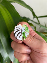 Load image into Gallery viewer, Monstera Variegated (Rose Gold) Hard Enamel Pin
