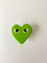 Load image into Gallery viewer, CDG Heart GREEN Soft Enamel Pin
