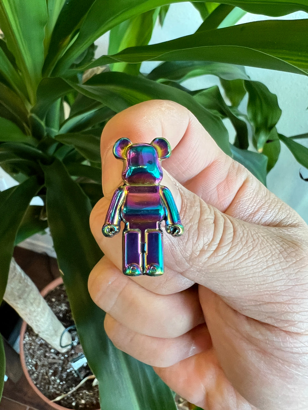 Bear Silhouette Rainbow 3D Pin