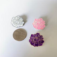 Load image into Gallery viewer, Peony White Soft Enamel Pin
