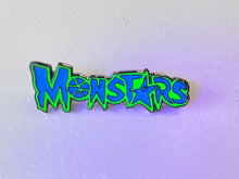 Load image into Gallery viewer, Monstarz Space Jam Blue/Green Pin (Glow in the dark)
