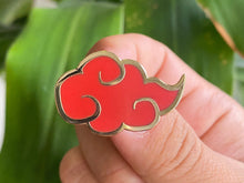 Load image into Gallery viewer, Nimbus Cloud Gold &amp; Red Hard Enamel Pin
